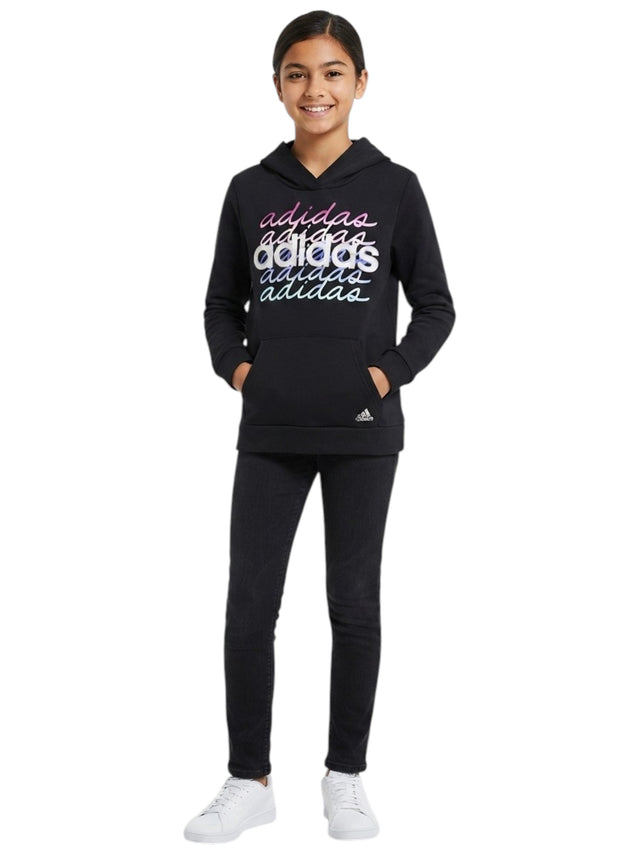 Image for Kids Girl's Prand Logo Printed Hoodies,Black
