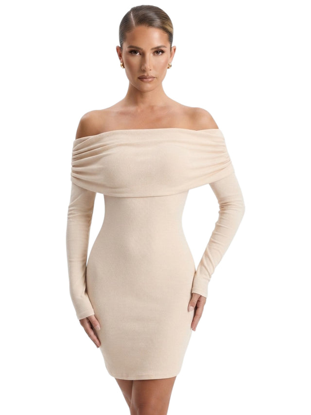 Image for Women's Textured Dress,Beige