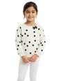 Image for Kids Girl's Polka Dot Printed Sweaters,White