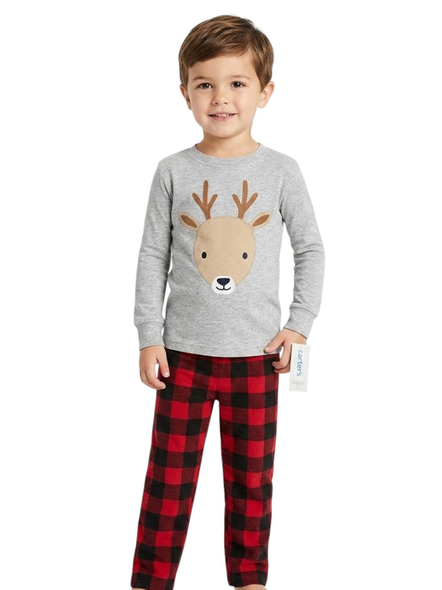 Image for Kids Boy's Printed Sleepwear Set 2 Pieces,Grey