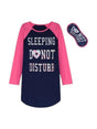 Image for Kids Girl's Printed Sleepwear With Eye Mask For Sleeping,Navy