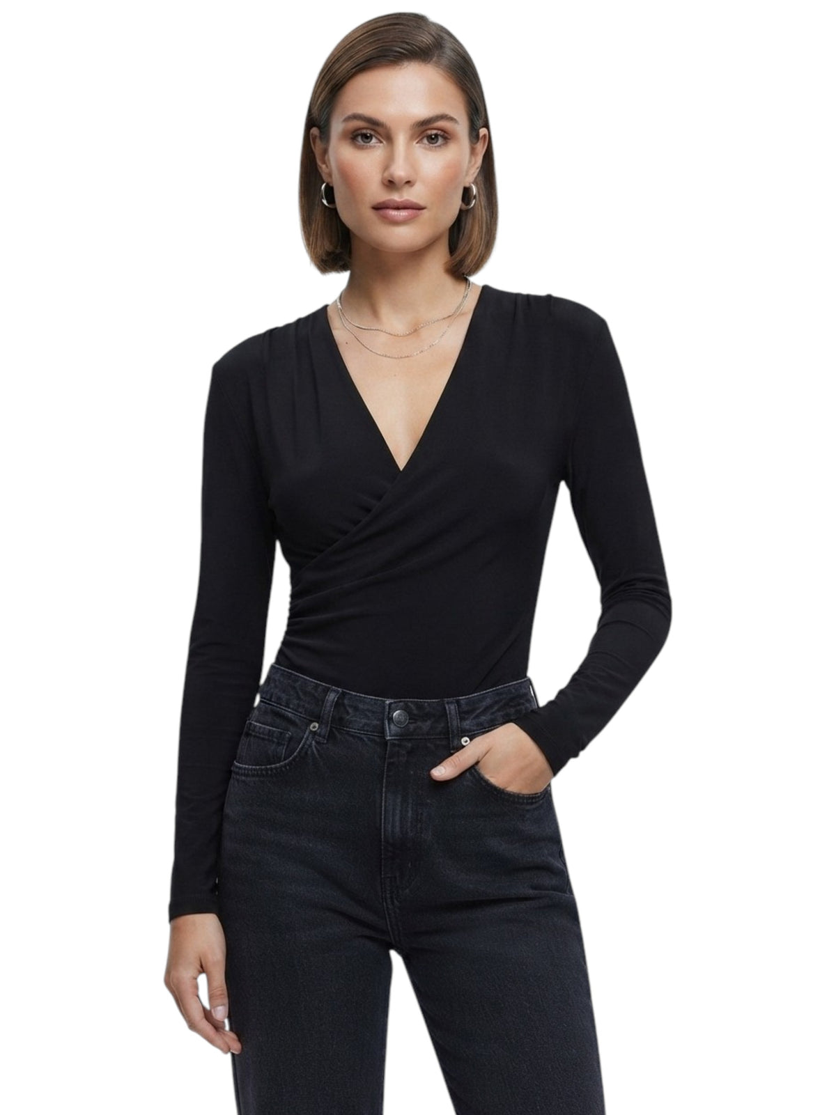 Image for Women's Plain Bodysuit,Black