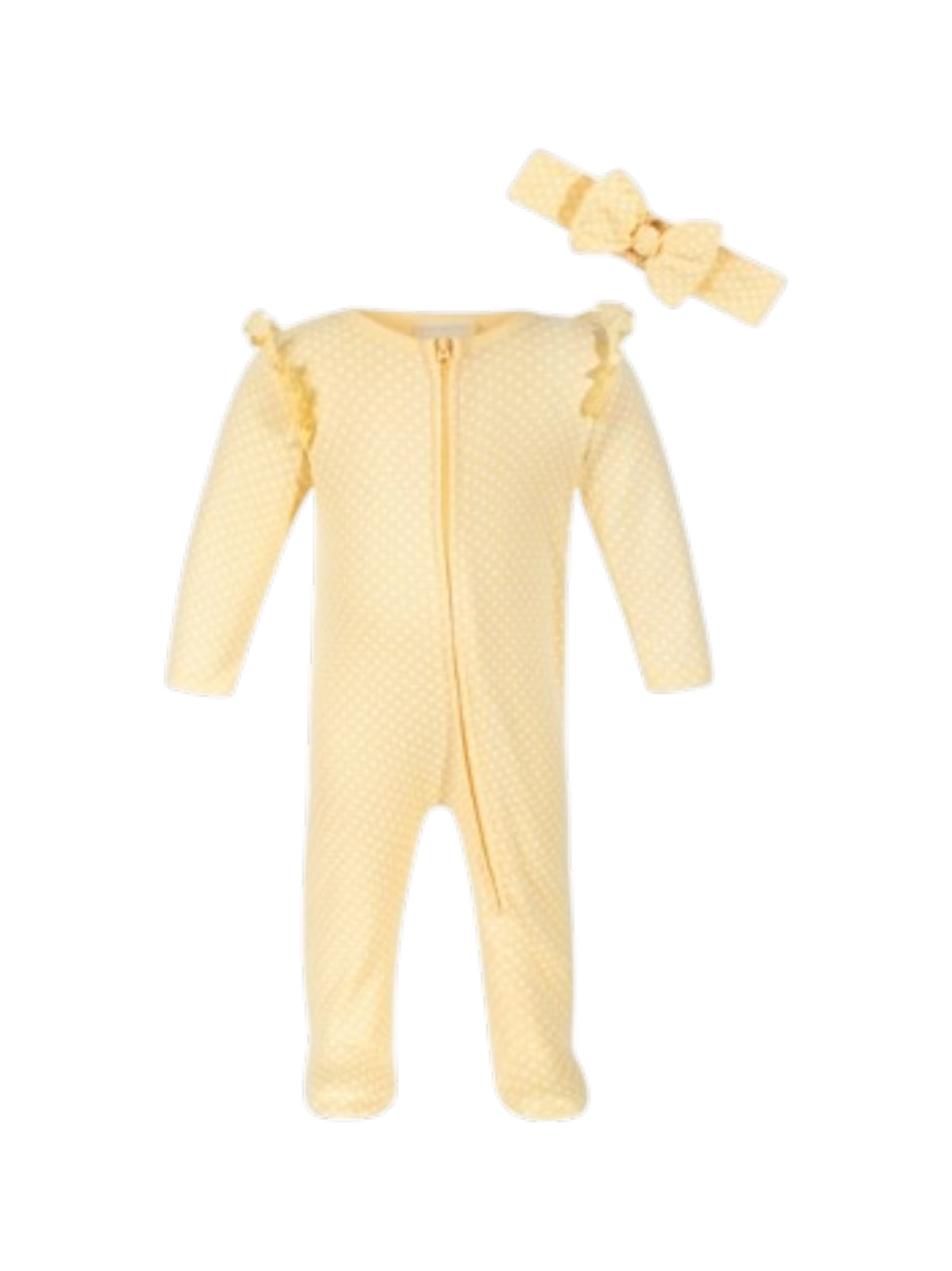 Image for Kids Girl's Printed Jumpsuit With Hair Band,Yellow