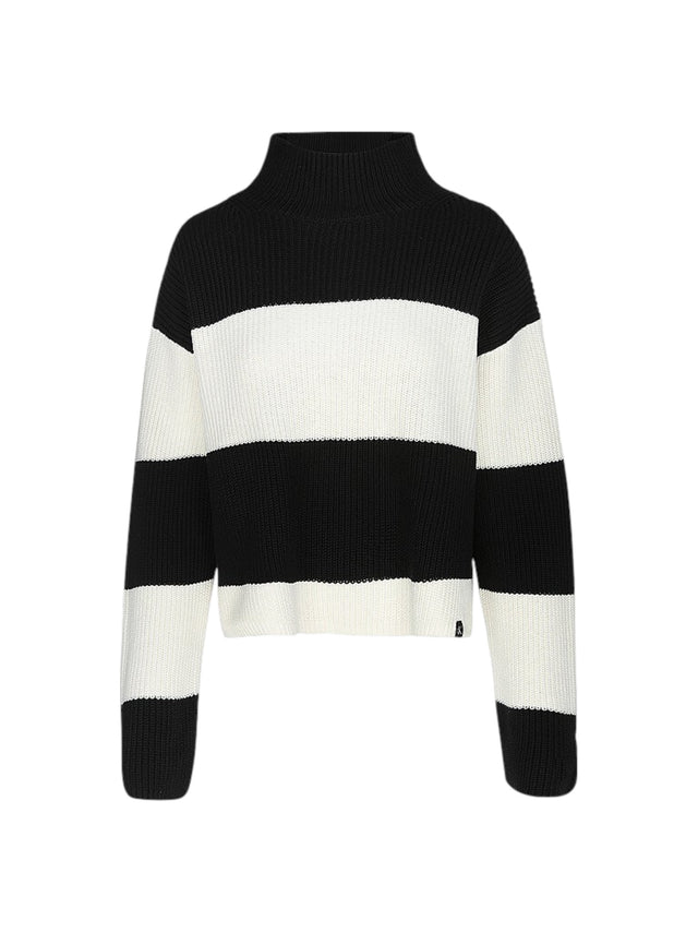 Image for Women's Knitted Sweater,Black&White
