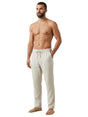 Image for Men's Plain Solid Linen Pant,Light Grey