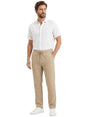 Image for Men's Plain Solid Linen Pant,Dark Beige