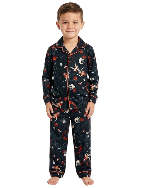 Image for Kids Boy's Printed Sleepwear Set 2 Pieces,Black