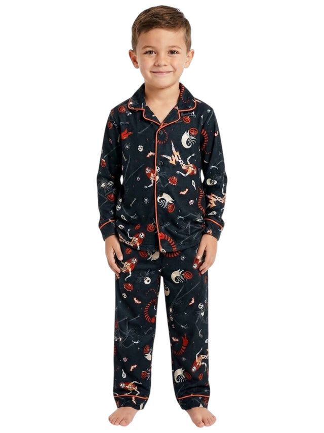 Image for Kids Boy's Printed Sleepwear Set 2 Pieces,Black