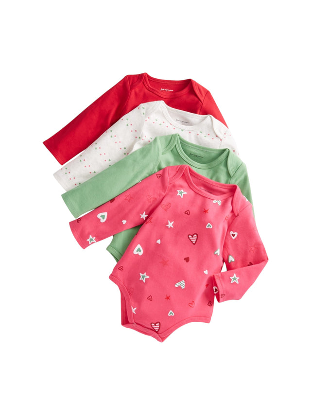Image for Kids Girl's Printed Bodysuit Set 4 Pieces,Multi