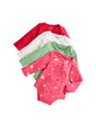 Image for Kids Girl's Printed Bodysuit Set 4 Pieces,Multi