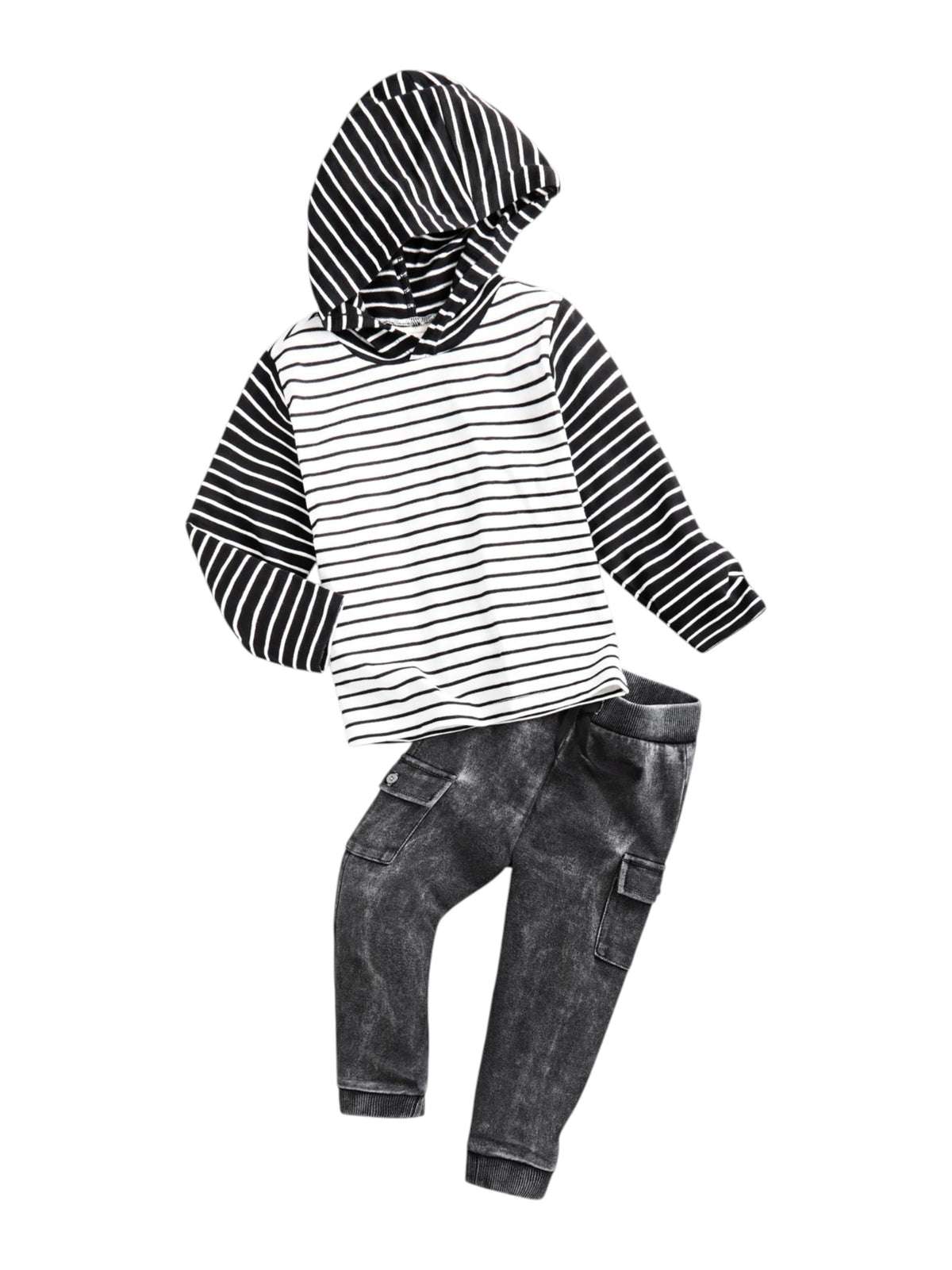 Image for Kids Boy's Striped Set 2 Pieces,White