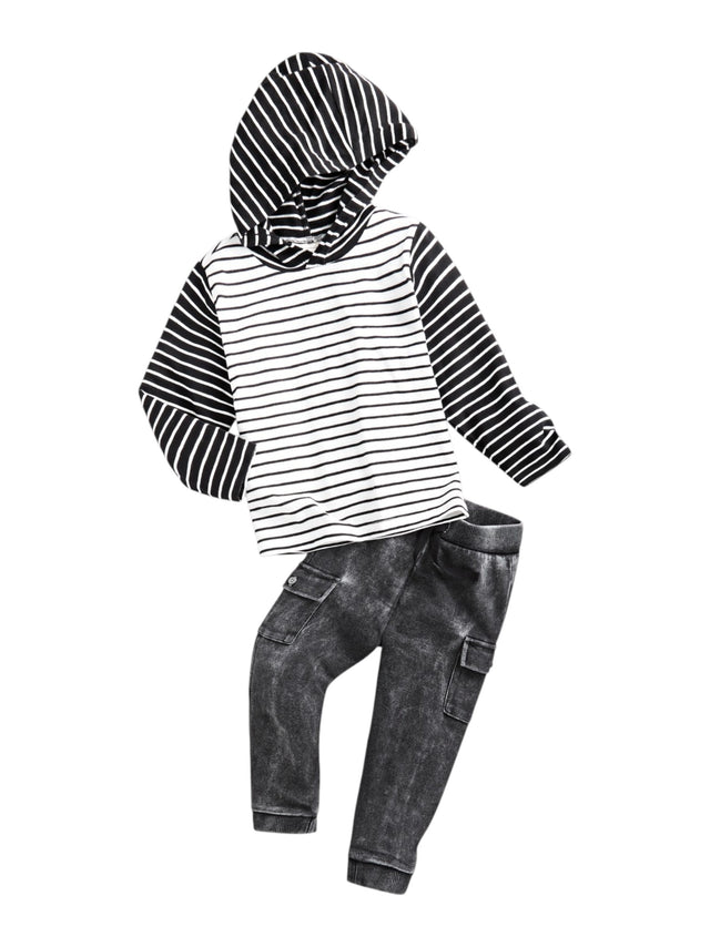 Image for Kids Boy's Striped Set 2 Pieces,White