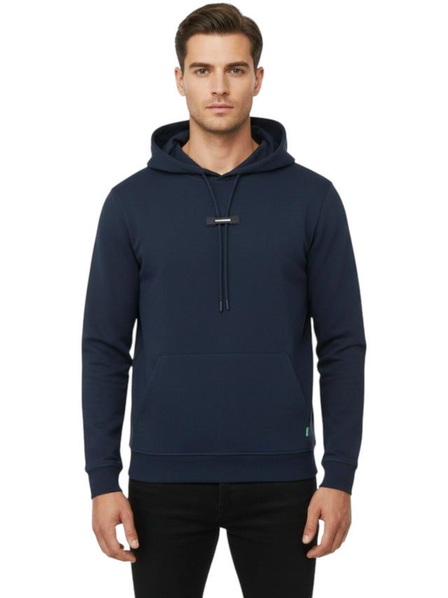 Image for Men's Plain Solid Hoodies,Navy Blue