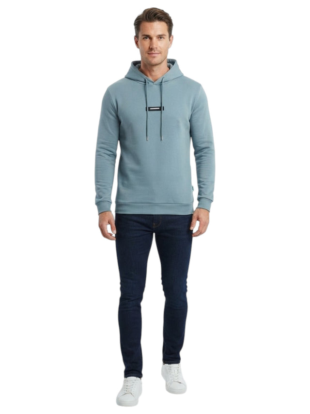 Image for Men's Plain Solid Hoodies,Dusty Blue Grey