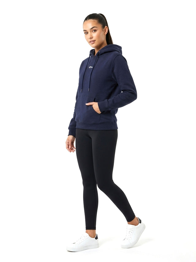 Image for Women's Plain Solid Hoodies,Navy