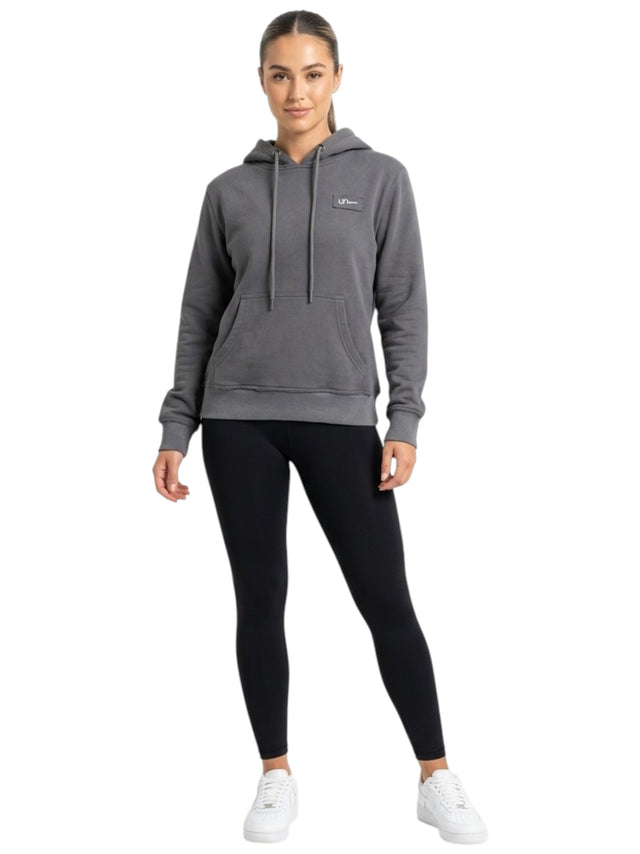 Image for Women's Plain Solid Hoodies,Dark Grey