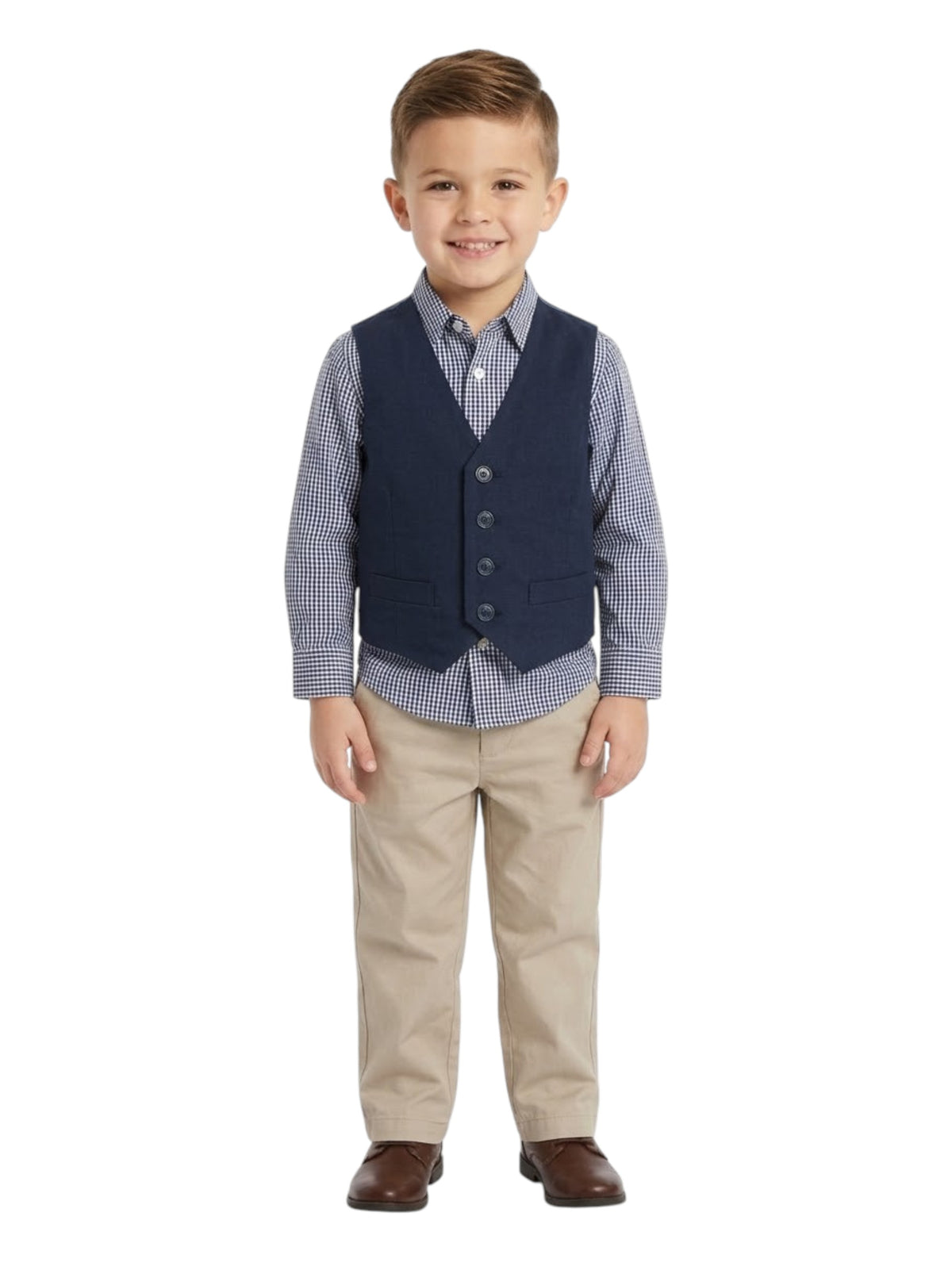 Image for Kids Boy's Plaid Set 3 Pieces,Navy
