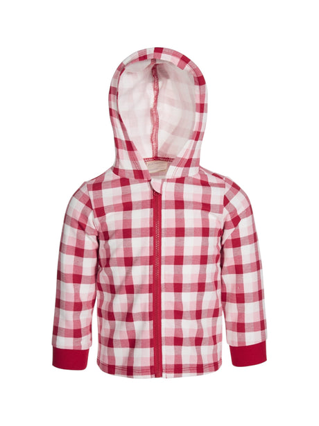 Image for Kids Girl's Plaid Hoodies,White