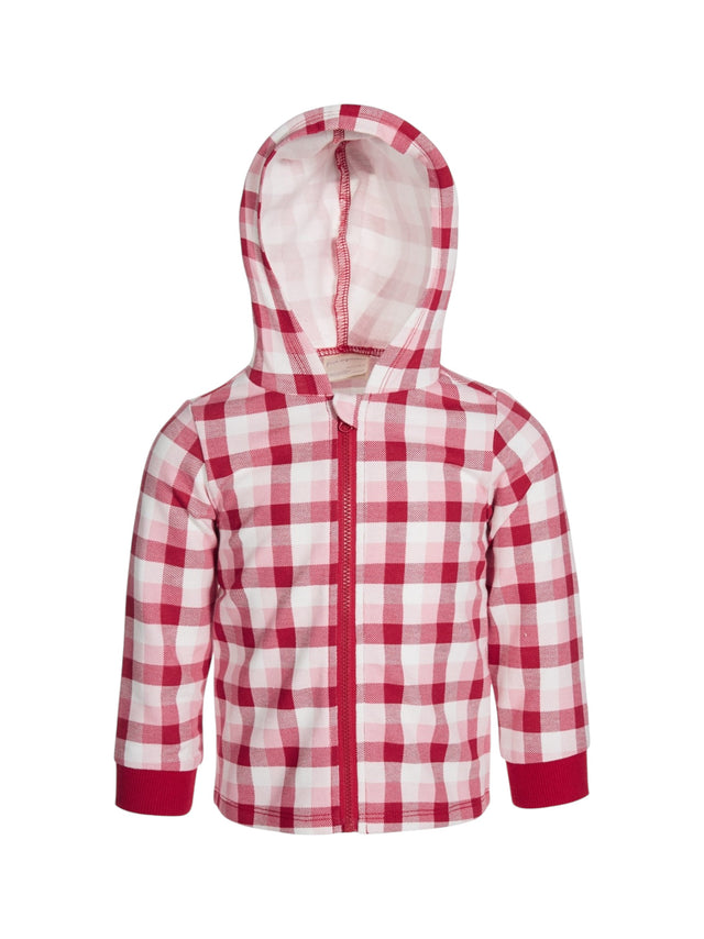 Image for Kids Girl's Plaid Hoodies,White