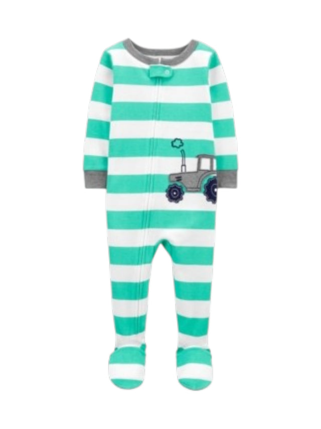 Image for Kids Boy's Striped Jumpsuit,Green