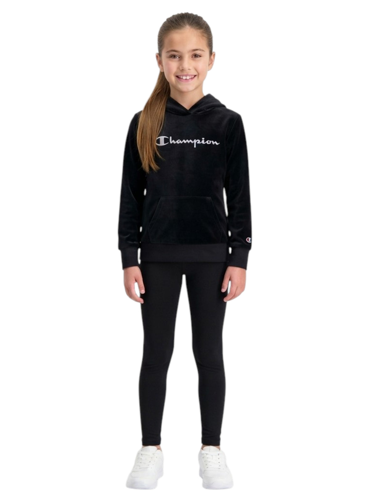 Image for Kids Girl's Brand Logo Printed Hoodies,Black
