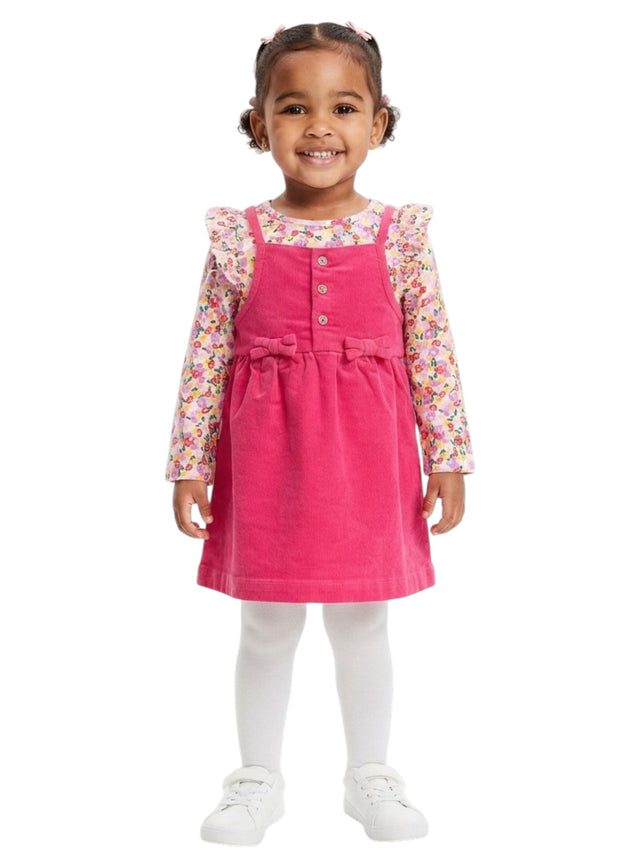Image for Kids Girl's Textured Dress With Top,Pink