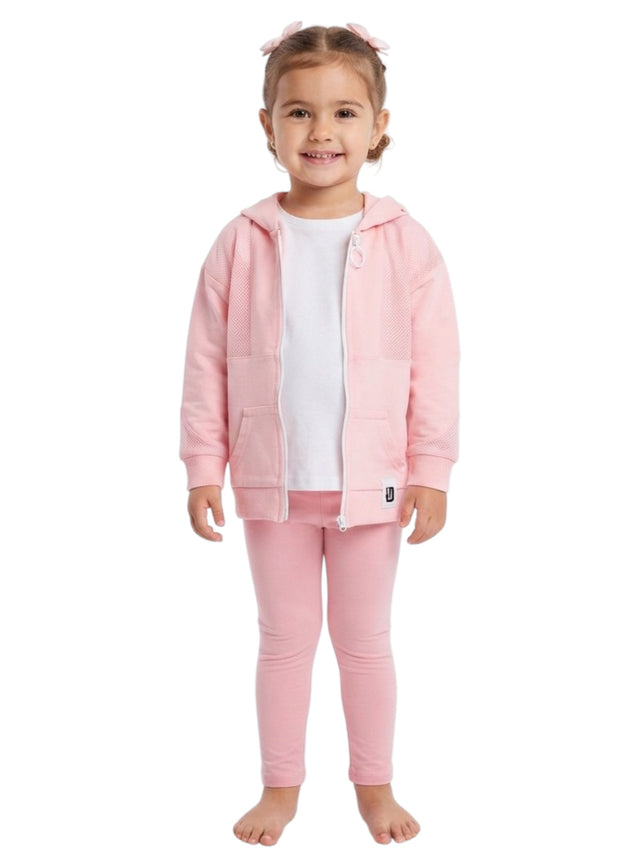Image for Kids Girl's Plain Mesh Hoodies,Pink