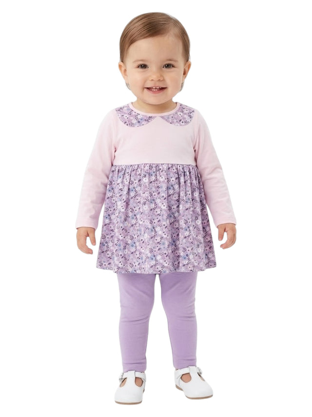 Image for Kids Girl's Floral Printed Dress,Mauve