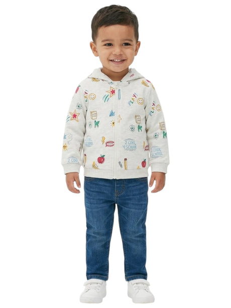 Image for Kids Boy's Printed Hoodie,Grey