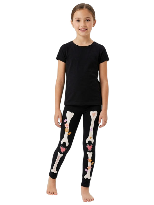 Image for Kids Girl's Printed Pants,Black