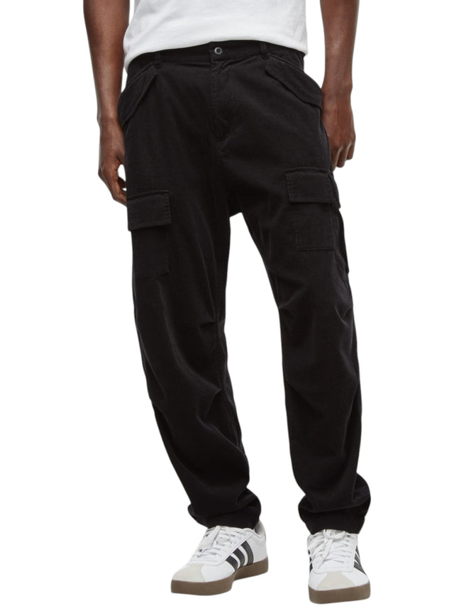 Image for Men's Ribbed Pants,Black