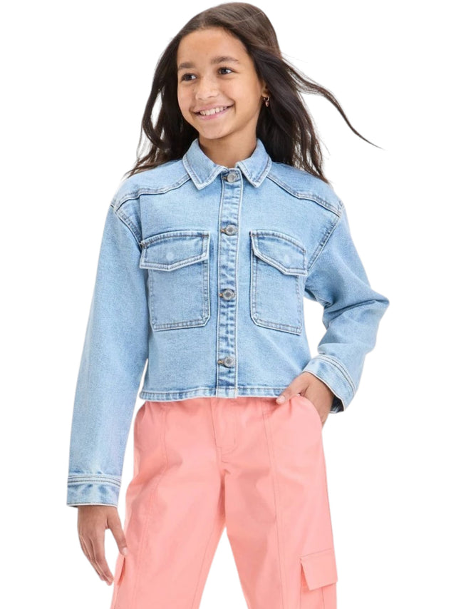 Image for Kids Girl's Plain Denim Jacket,Blue