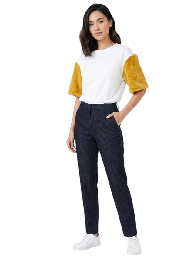 Image for Women's Plain Faux Fur Top,White