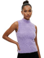 Image for Women's Plain Faux Fur Top,Mauve