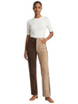 Image for Wome's ColorBlocked Pants,Brown