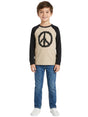Image for Kids Boy's Color Blocked Top,Black/Beige