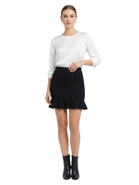 Image for Women's Ribbed Skirt,Black