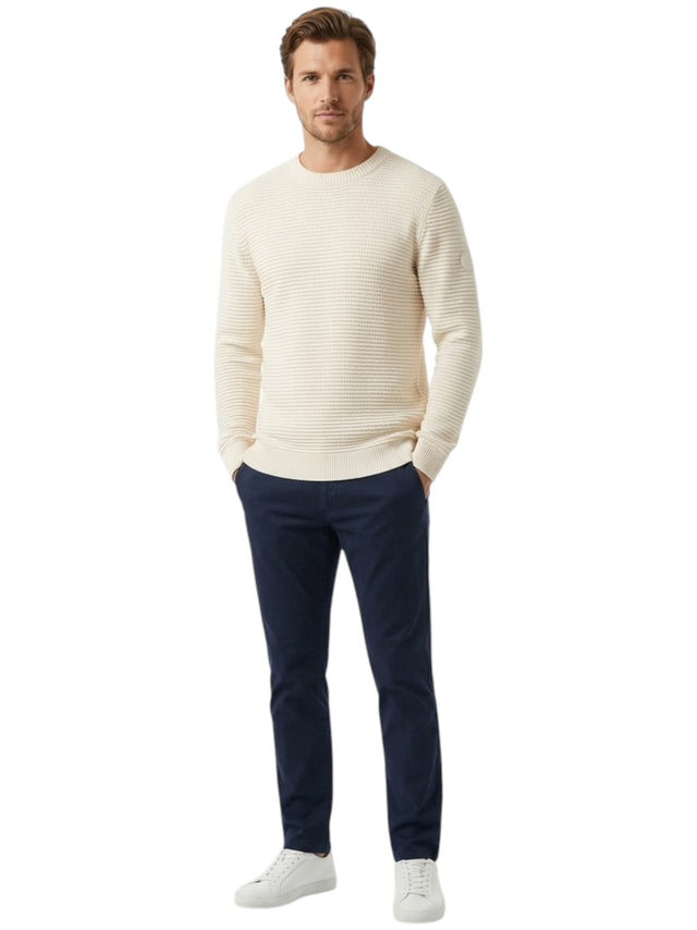 Image for Men's Textured Knitted Sweater,Light Beige