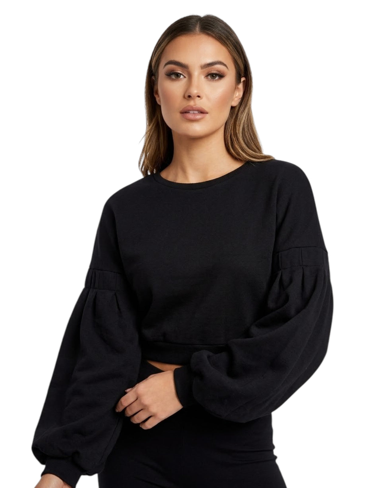 Image for Women's Textured Sweater,Black