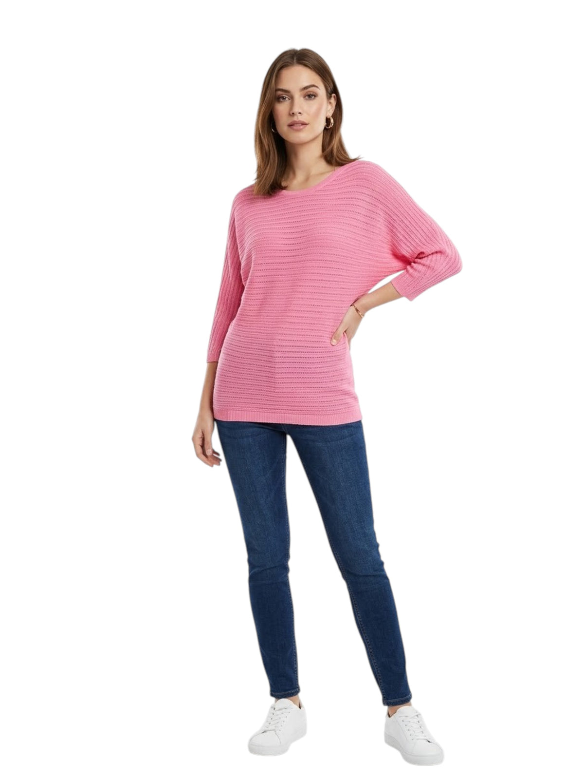 Image for Women's Textured open Knitted Top,Pink