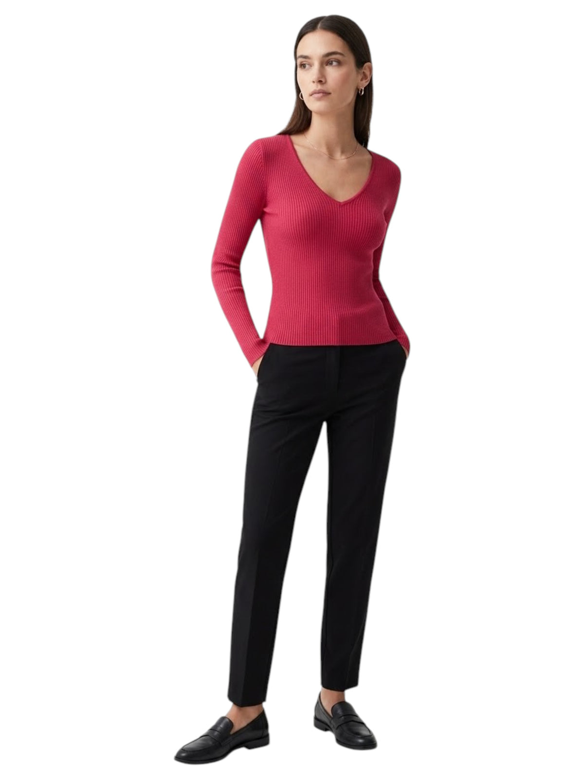 Image for Women's Ribbed Top,Red