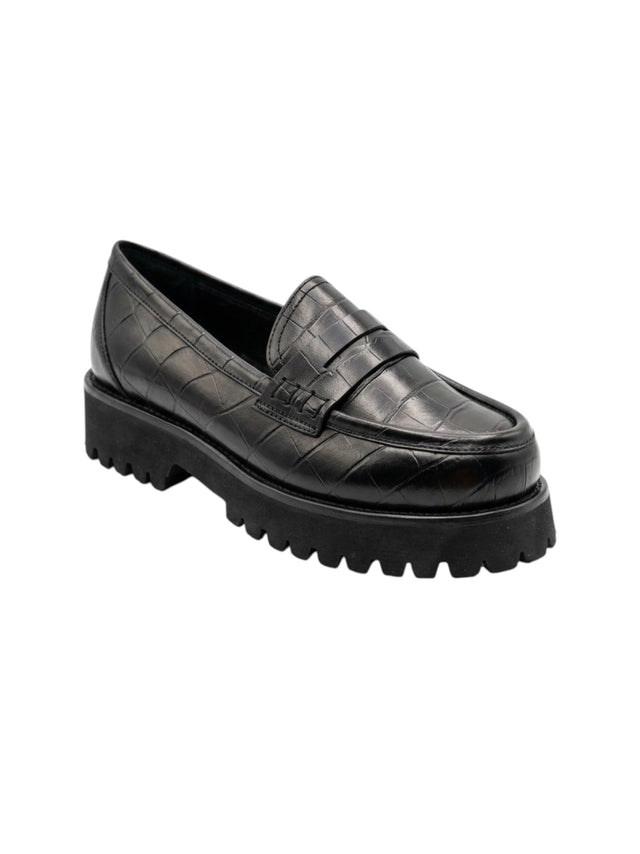 Image for Women's Plain Loafers Shoes,Black