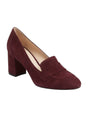 Image for Women's Textured Heeled Shoes,Dark Burgandy