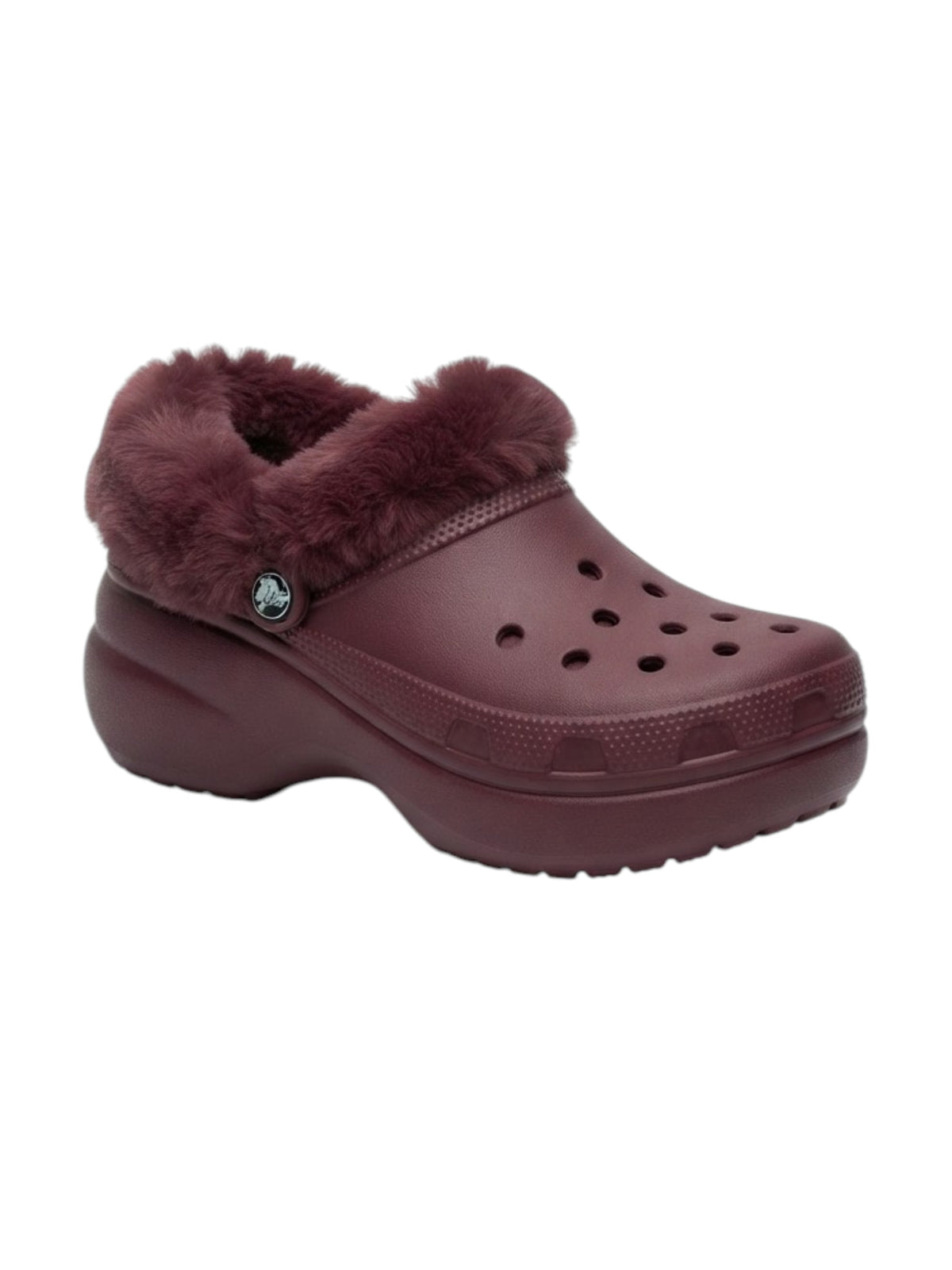 Image for Women's Plain Slippers With Faux Fur,Dark Purple