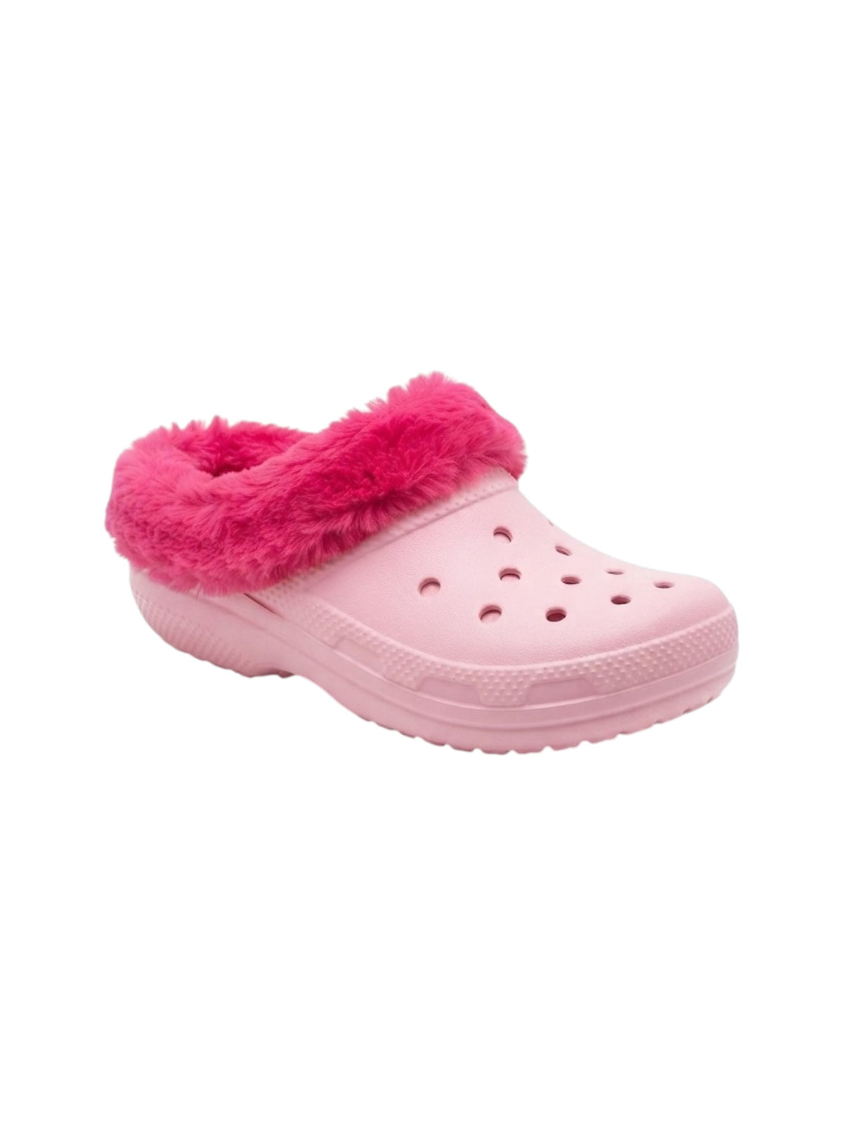 Image for Women's Plain Slippers With Faux Fur,Pink