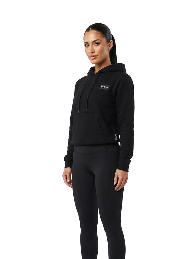 Image for Women's Plain Solid Hoodies,Black