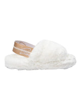 Image for Women's Textured Faux Fur Slippers,White