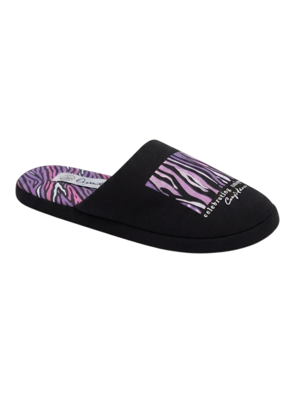 Image for Women's Printed Slippers,Black