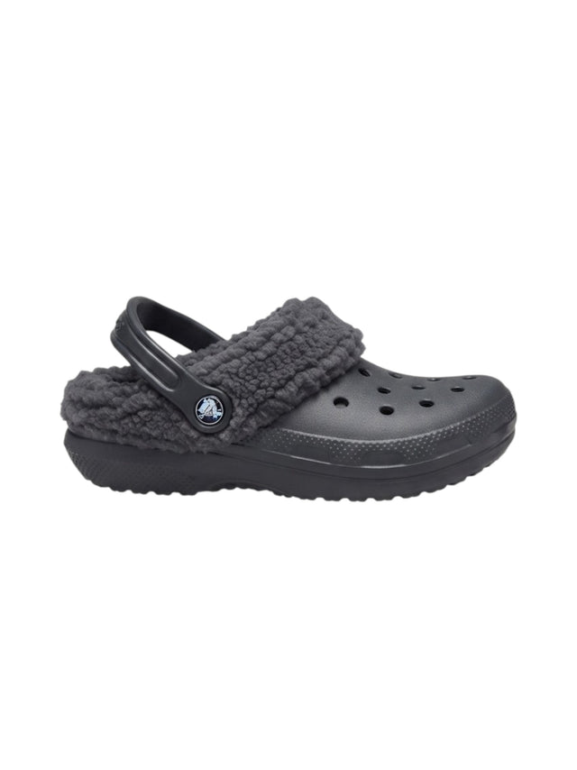 Image for Kids Boy's Plain Slippers With Faux Fur Inside,Black