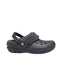 Image for Kids Boy's Plain Slippers With Faux Fur Inside,Black